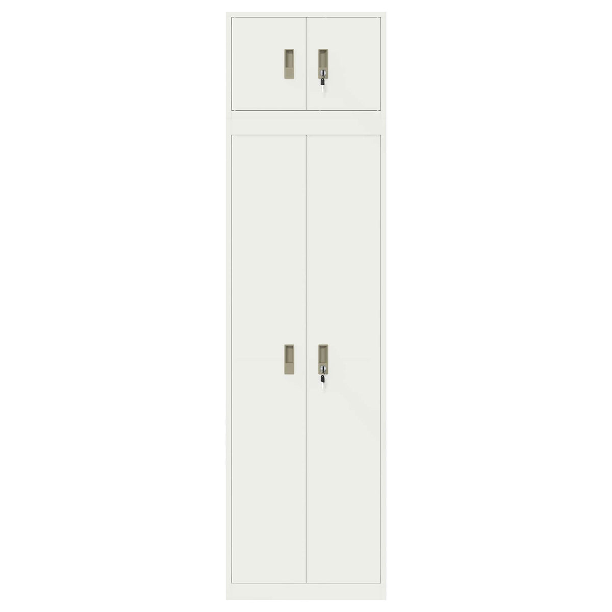 Opbergkast 2 st Wit 60 x 40 x 220 cm Staal Vergrendelbaar