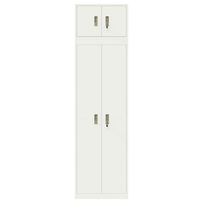Opbergkast 2 st Wit 60 x 40 x 220 cm Staal Vergrendelbaar