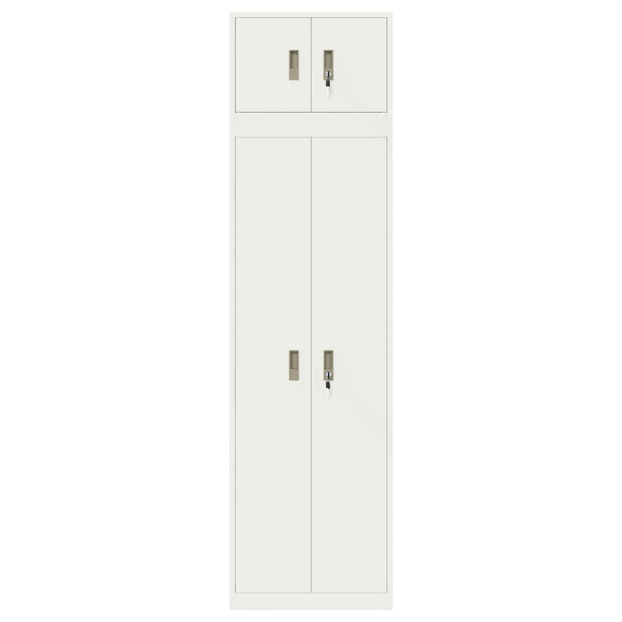 Opbergkast 2 st Wit 60 x 40 x 220 cm Staal Vergrendelbaar
