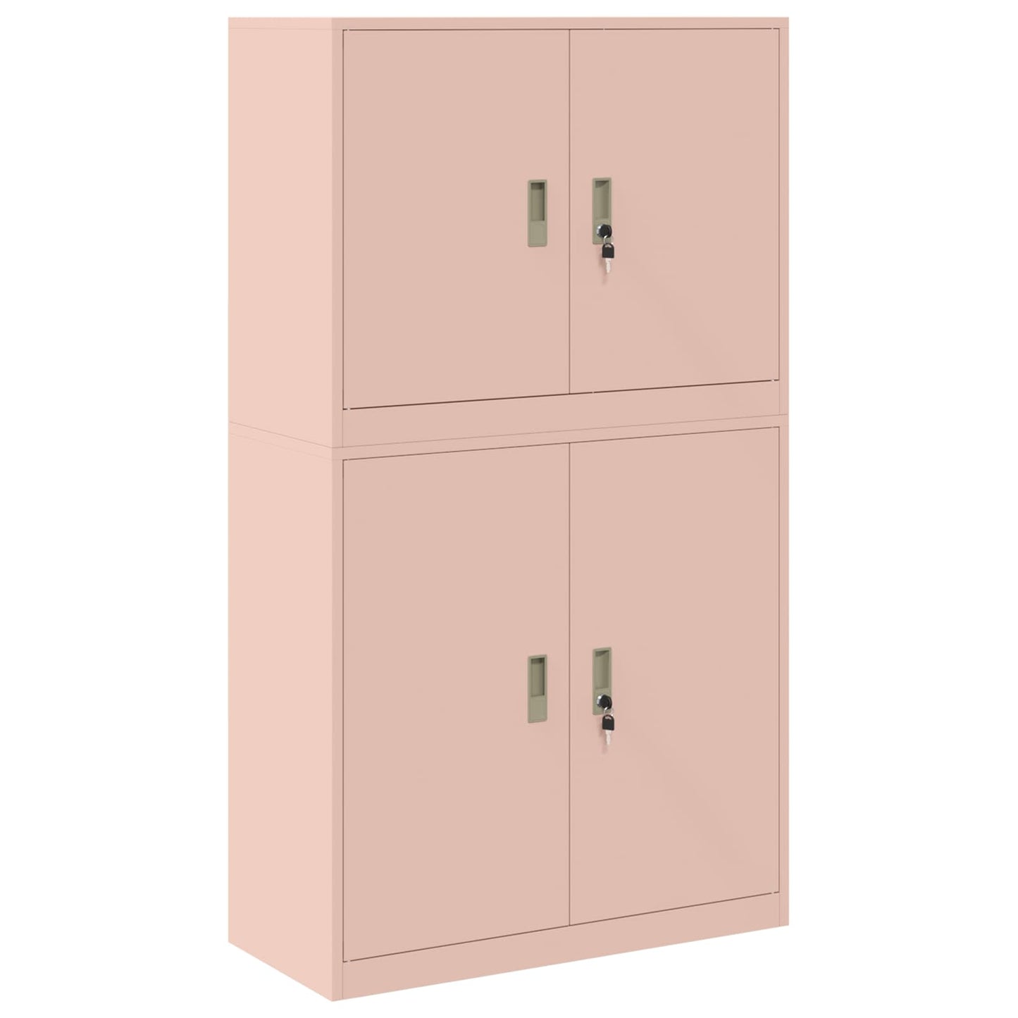 Opbergkast 2 st Roze 90 x 40 x 160 cm Staal Vergrendelbaar
