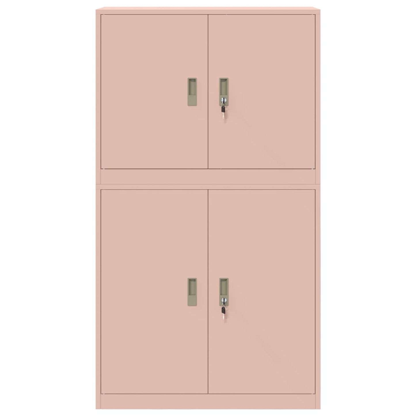Opbergkast 2 st Roze 90 x 40 x 160 cm Staal Vergrendelbaar