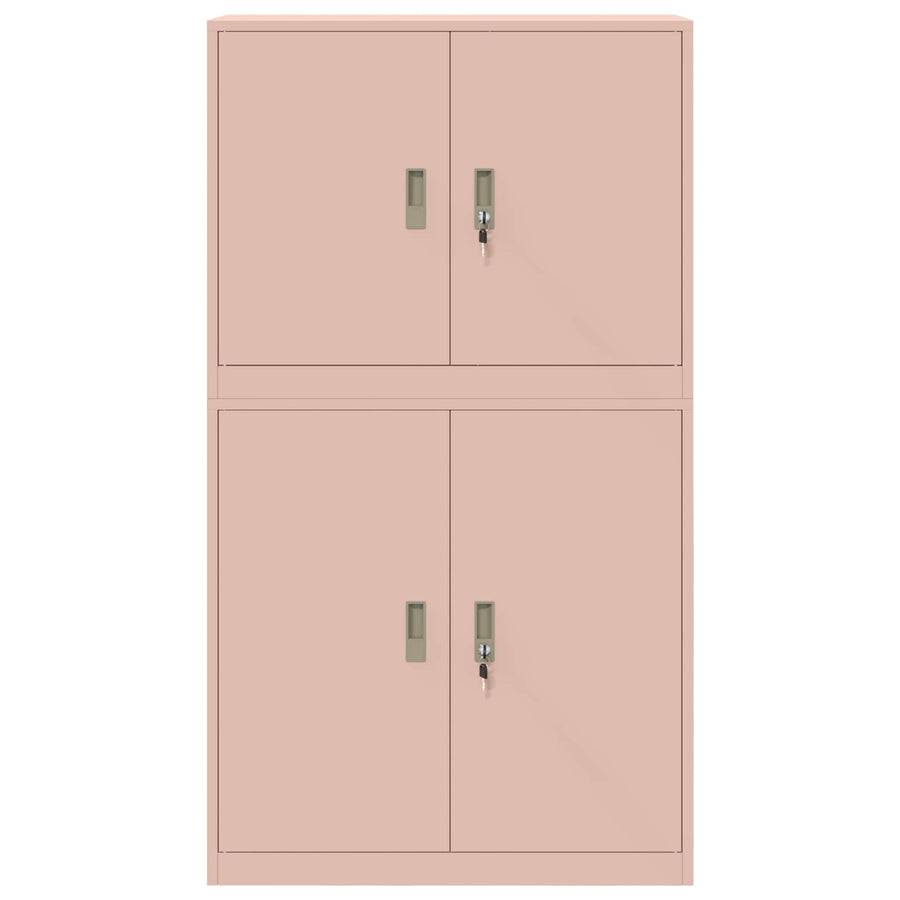 Opbergkast 2 st Roze 90 x 40 x 160 cm Staal Vergrendelbaar