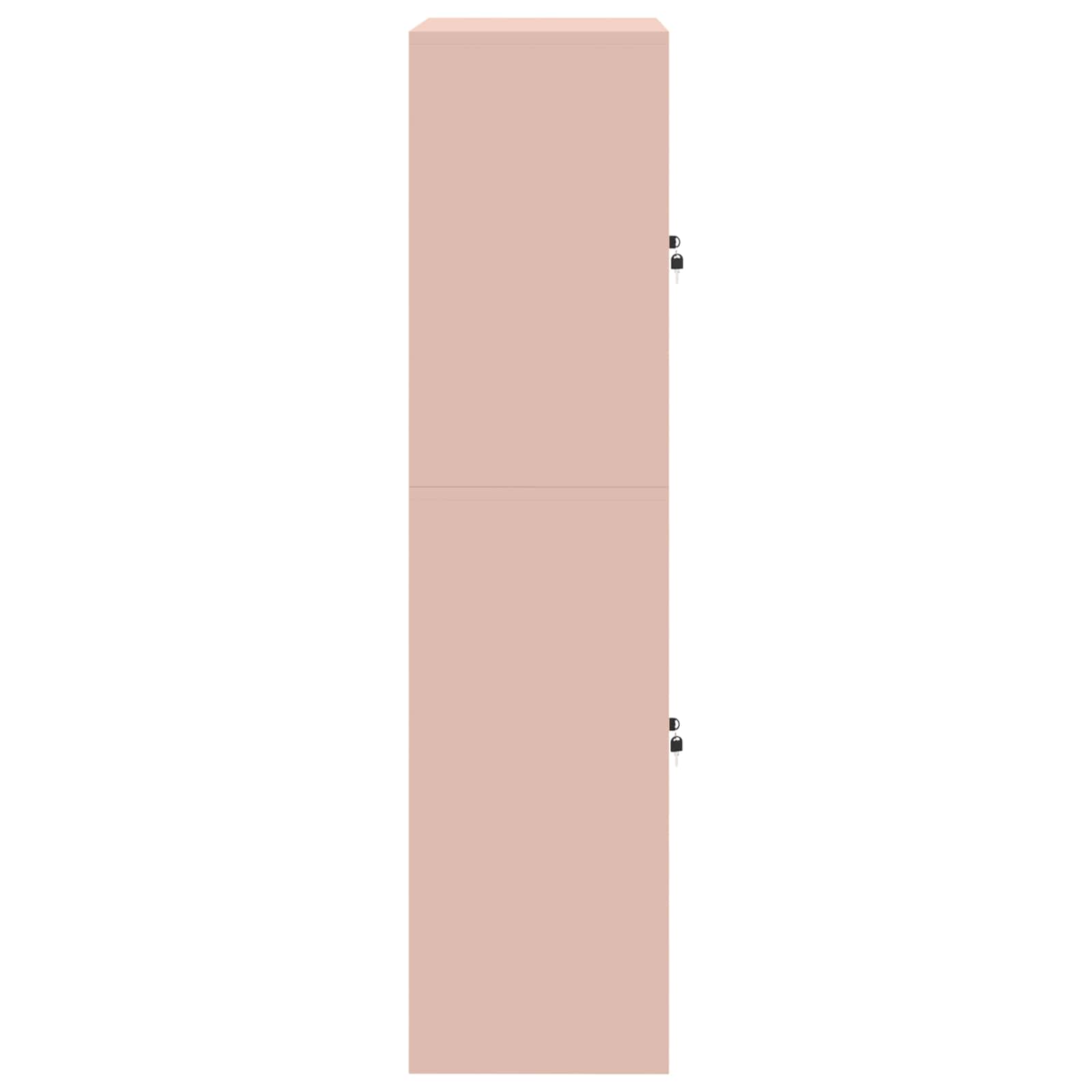 Opbergkast 2 st Roze 90 x 40 x 160 cm Staal Vergrendelbaar