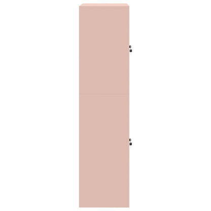 Opbergkast 2 st Roze 90 x 40 x 160 cm Staal Vergrendelbaar