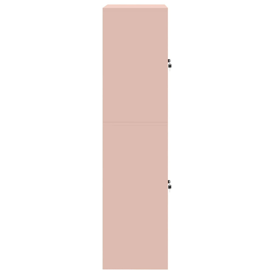 Opbergkast 2 st Roze 90 x 40 x 160 cm Staal Vergrendelbaar