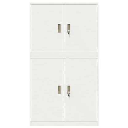 Opbergkast 2 st Wit 90 x 40 x 160 cm Staal Vergrendelbaar