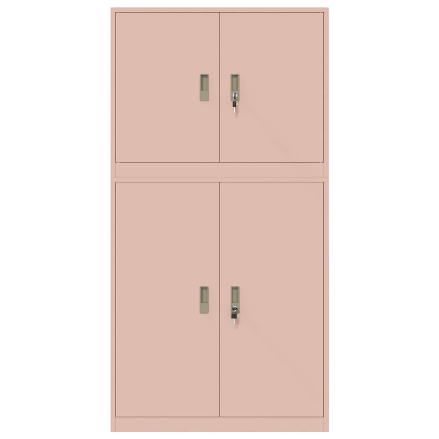 Opbergkast 2 st Roze 90 x 40 x 175 cm Staal Vergrendelbaar