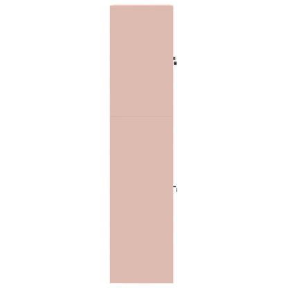 Opbergkast 2 st Roze 90 x 40 x 175 cm Staal Vergrendelbaar