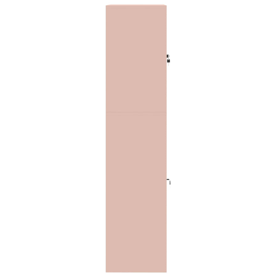 Opbergkast 2 st Roze 90 x 40 x 175 cm Staal Vergrendelbaar