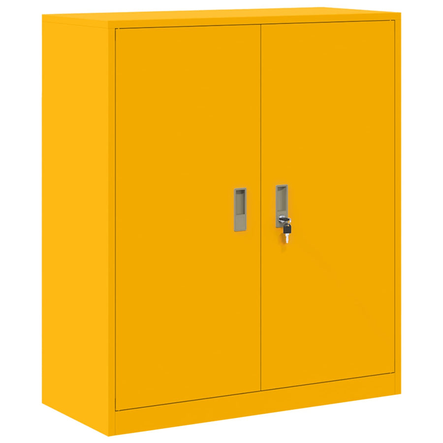 Opbergkast 2 st Mosterdgeel 90 x 40 x 175 cm Staal