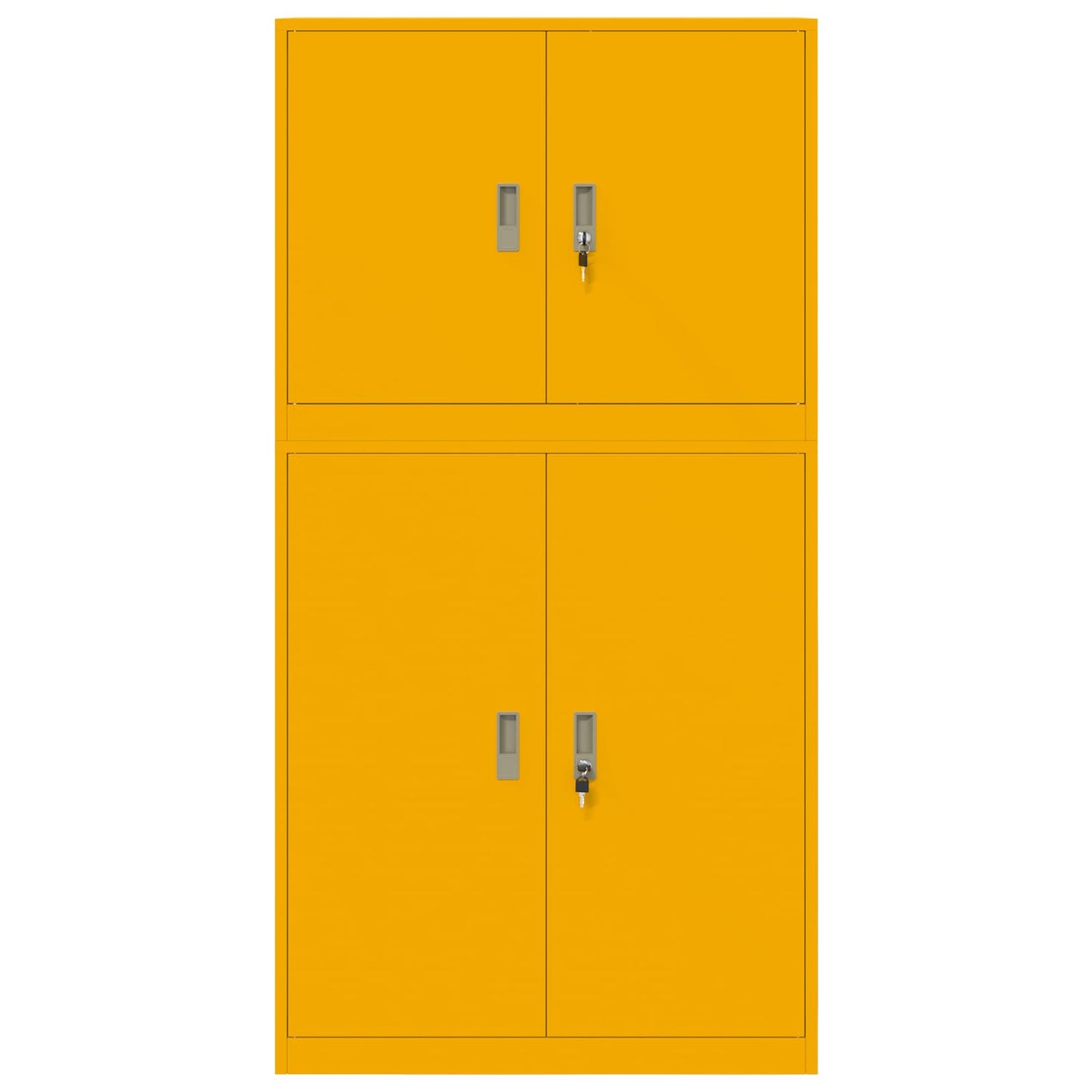 Opbergkast 2 st Mosterdgeel 90 x 40 x 175 cm Staal