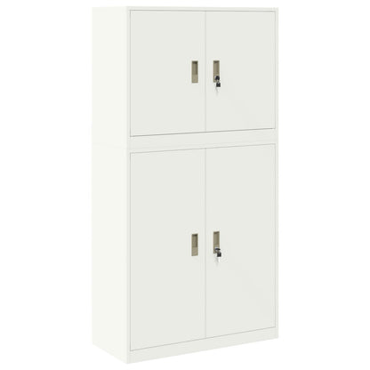 Opbergkast 2 st Wit 90 x 40 x 175 cm Staal Vergrendelbaar