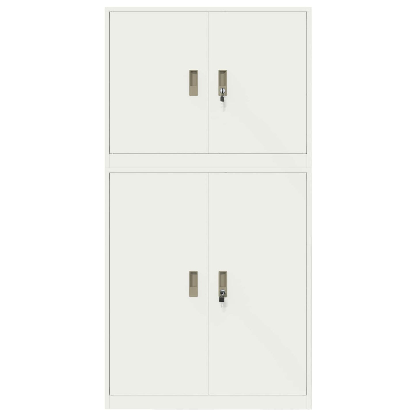 Opbergkast 2 st Wit 90 x 40 x 175 cm Staal Vergrendelbaar