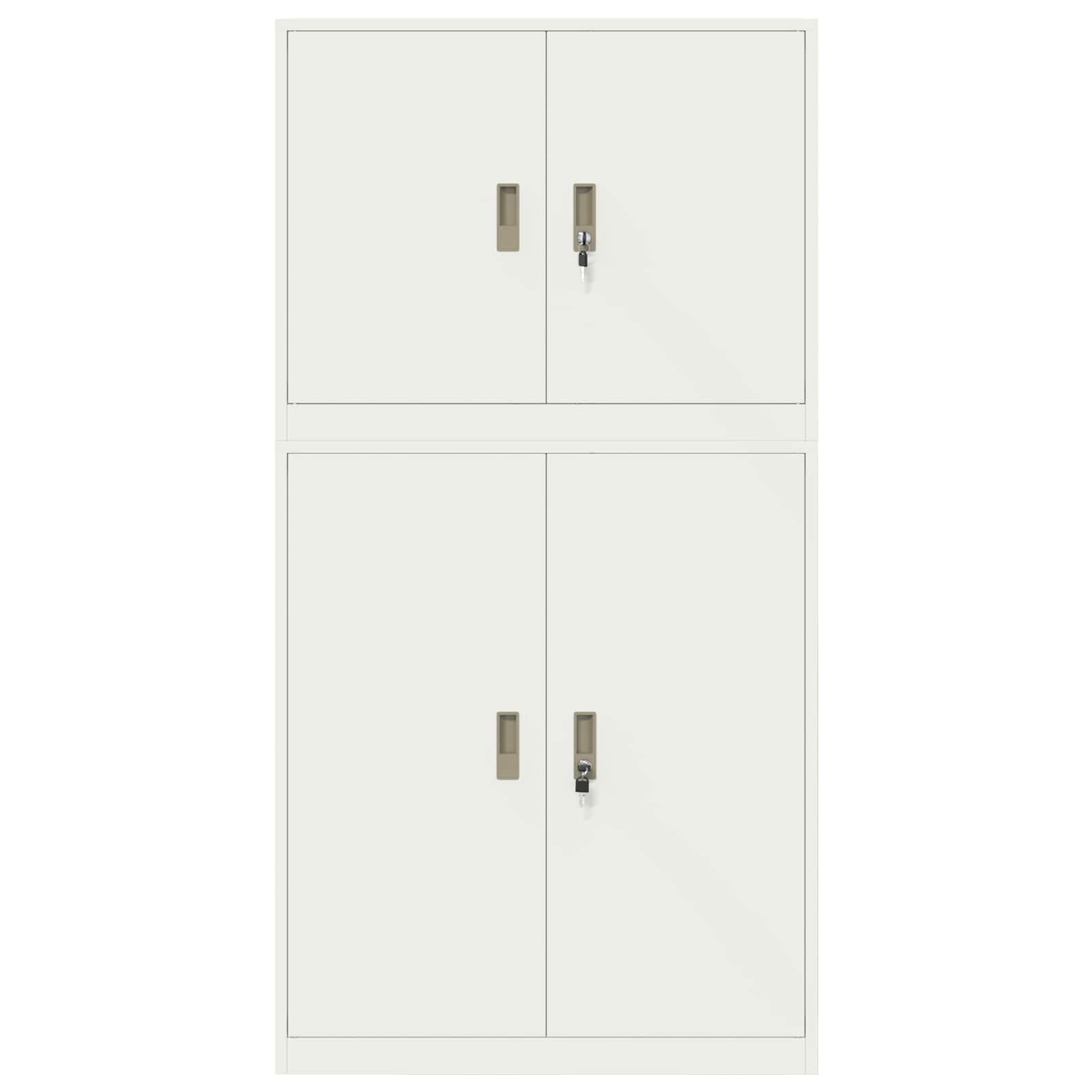 Opbergkast 2 st Wit 90 x 40 x 175 cm Staal Vergrendelbaar