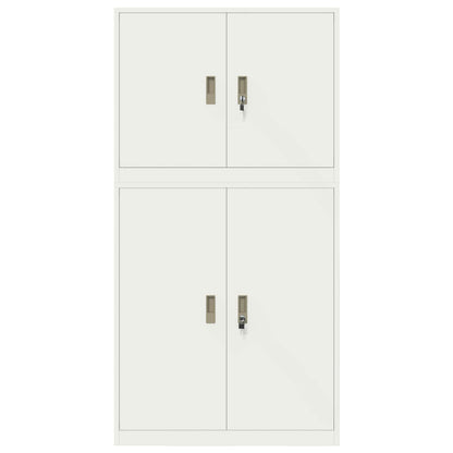 Opbergkast 2 st Wit 90 x 40 x 175 cm Staal Vergrendelbaar