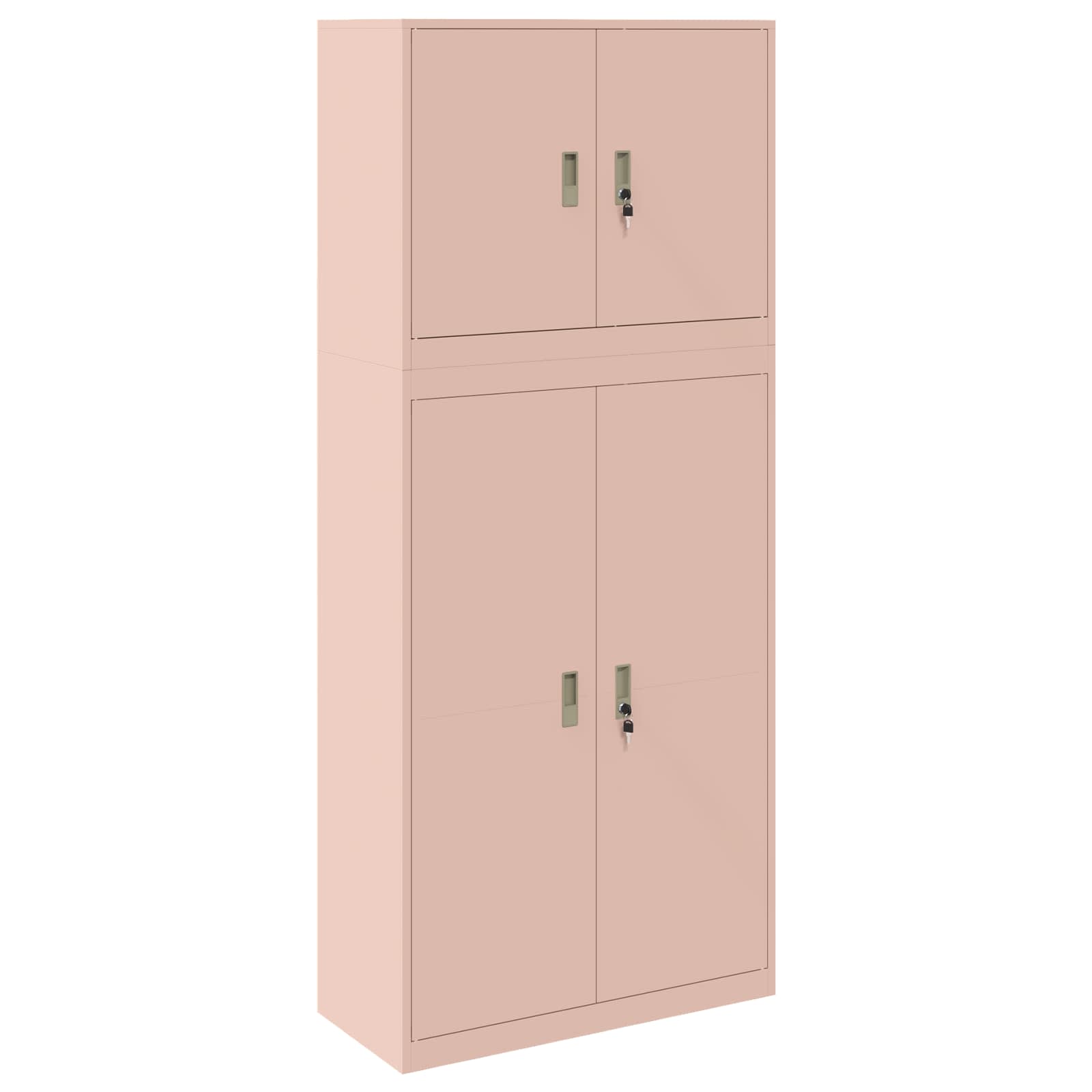 Opbergkast 2 st Roze 90 x 40 x 210 cm Staal Vergrendelbaar