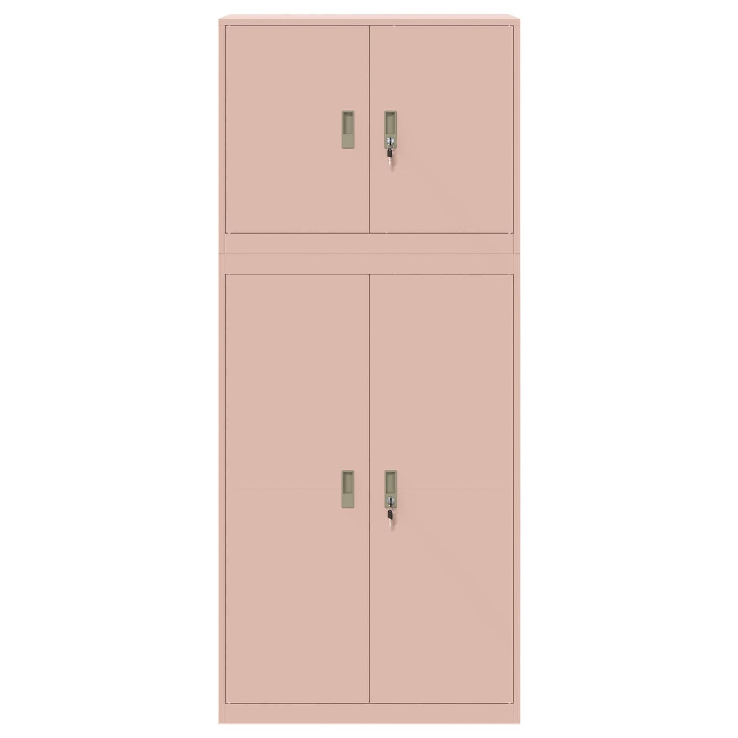 Opbergkast 2 st Roze 90 x 40 x 210 cm Staal Vergrendelbaar