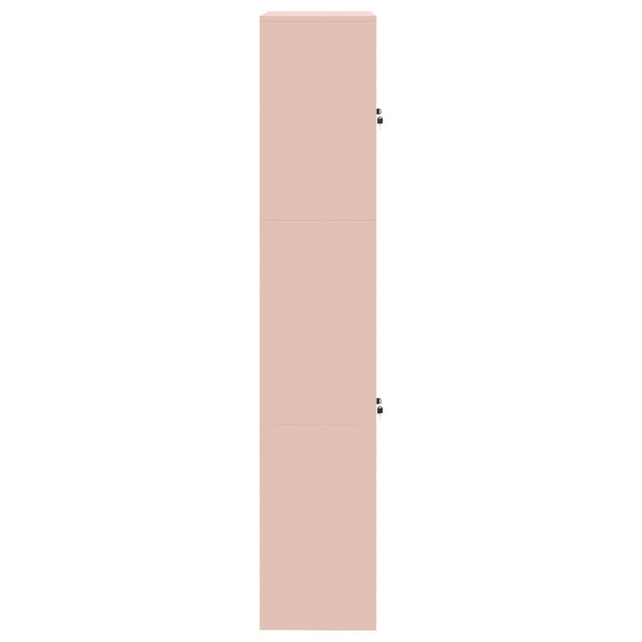 Opbergkast 2 st Roze 90 x 40 x 210 cm Staal Vergrendelbaar