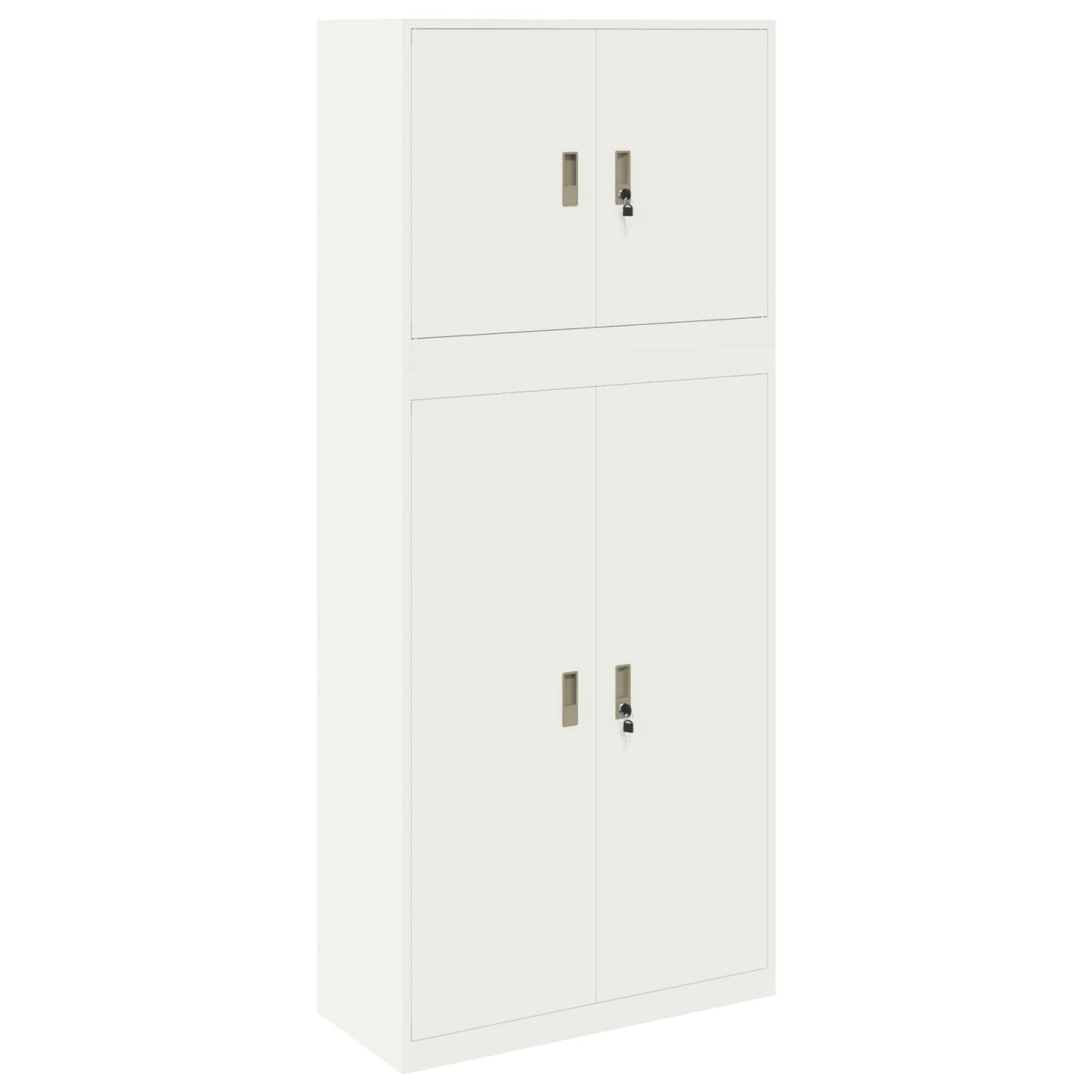 Opbergkast 2 st Wit 90 x 40 x 210 cm Staal Vergrendelbaar