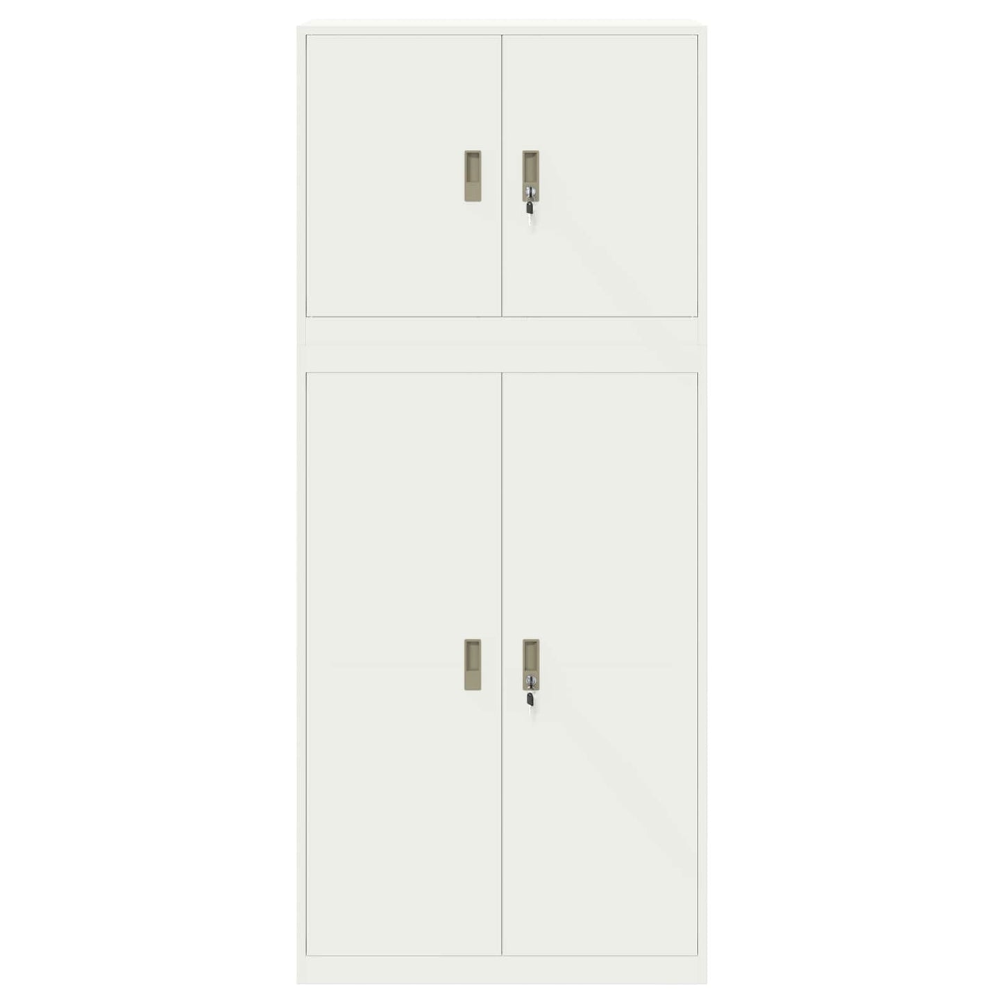 Opbergkast 2 st Wit 90 x 40 x 210 cm Staal Vergrendelbaar