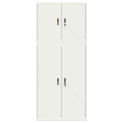 Opbergkast 2 st Wit 90 x 40 x 210 cm Staal Vergrendelbaar