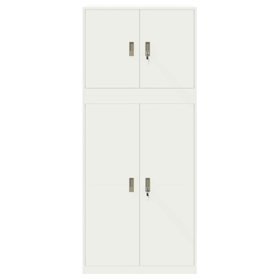 Opbergkast 2 st Wit 90 x 40 x 210 cm Staal Vergrendelbaar