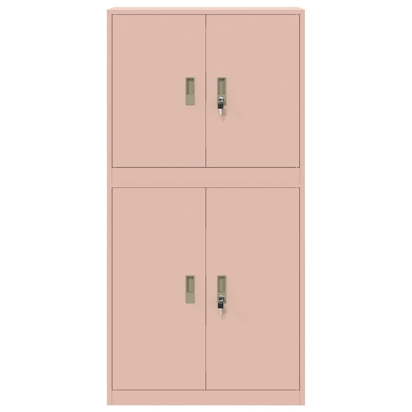 Opbergkast 2 st Roze 80 x 40 x 160 cm Staal Vergrendelbaar
