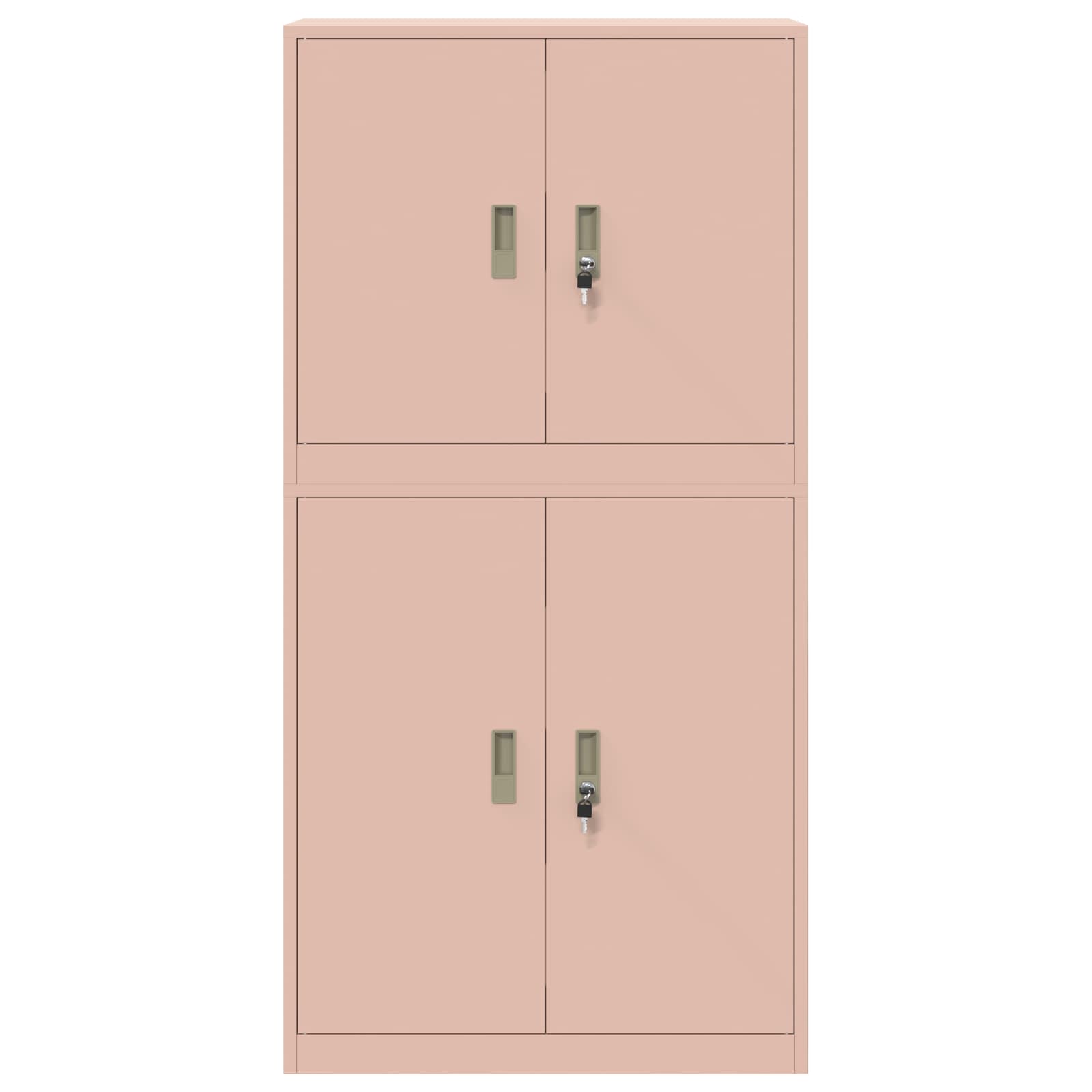 Opbergkast 2 st Roze 80 x 40 x 160 cm Staal Vergrendelbaar
