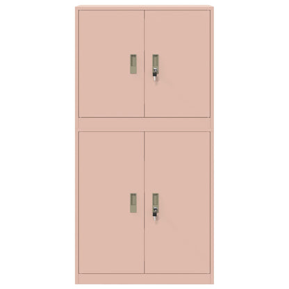 Opbergkast 2 st Roze 80 x 40 x 160 cm Staal Vergrendelbaar