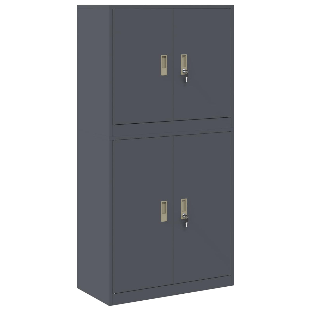 Opbergkast 2 st Antracietkleurig 80 x 40 x 160 cm Staal