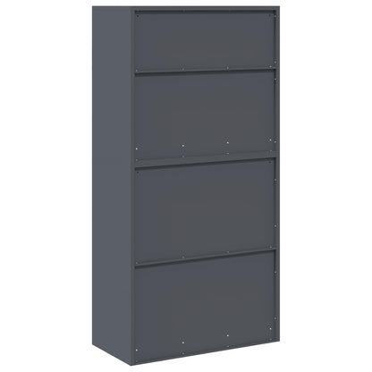 Opbergkast 2 st Antracietkleurig 80 x 40 x 160 cm Staal