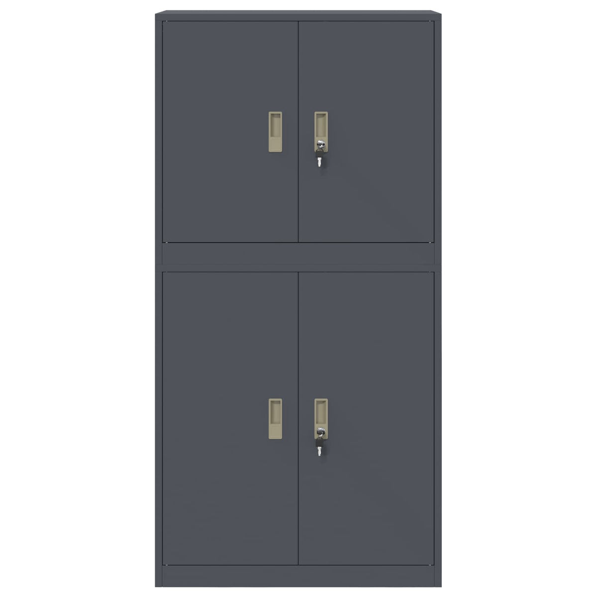 Opbergkast 2 st Antracietkleurig 80 x 40 x 160 cm Staal