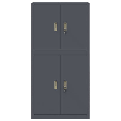 Opbergkast 2 st Antracietkleurig 80 x 40 x 160 cm Staal