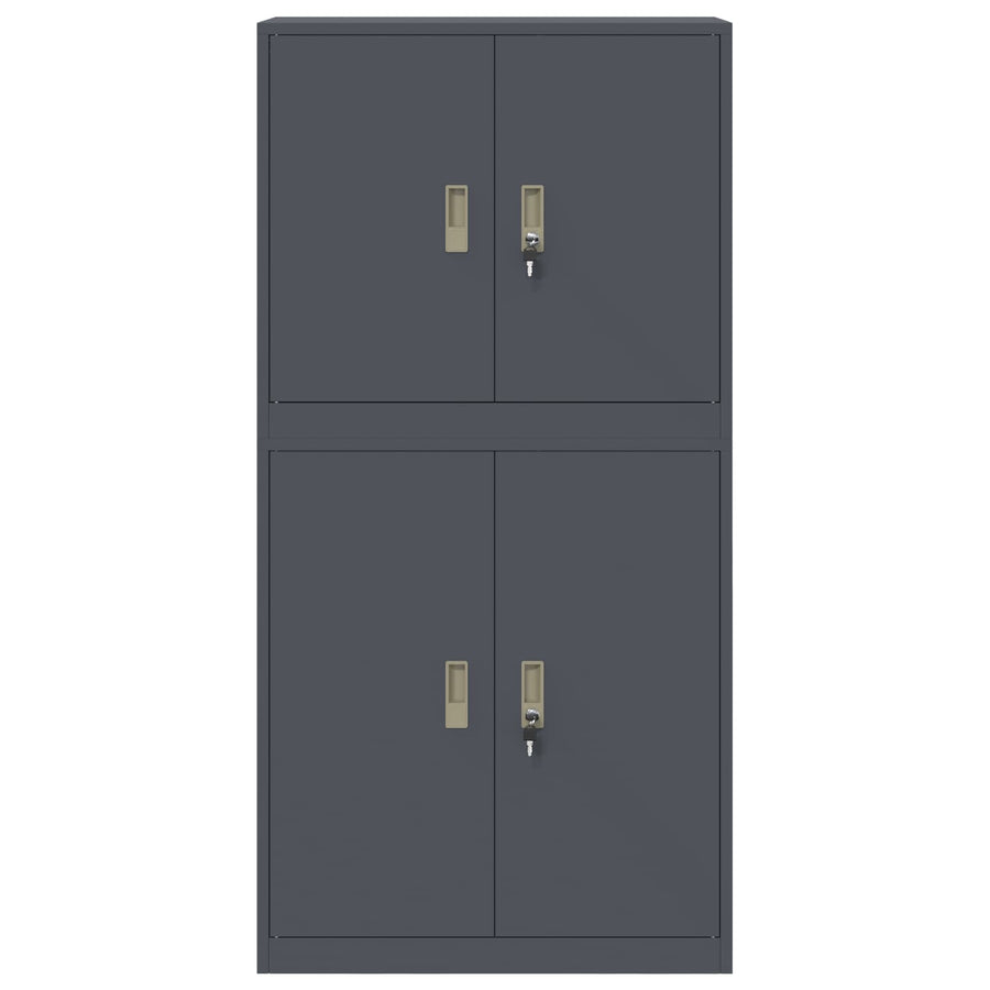 Opbergkast 2 st Antracietkleurig 80 x 40 x 160 cm Staal