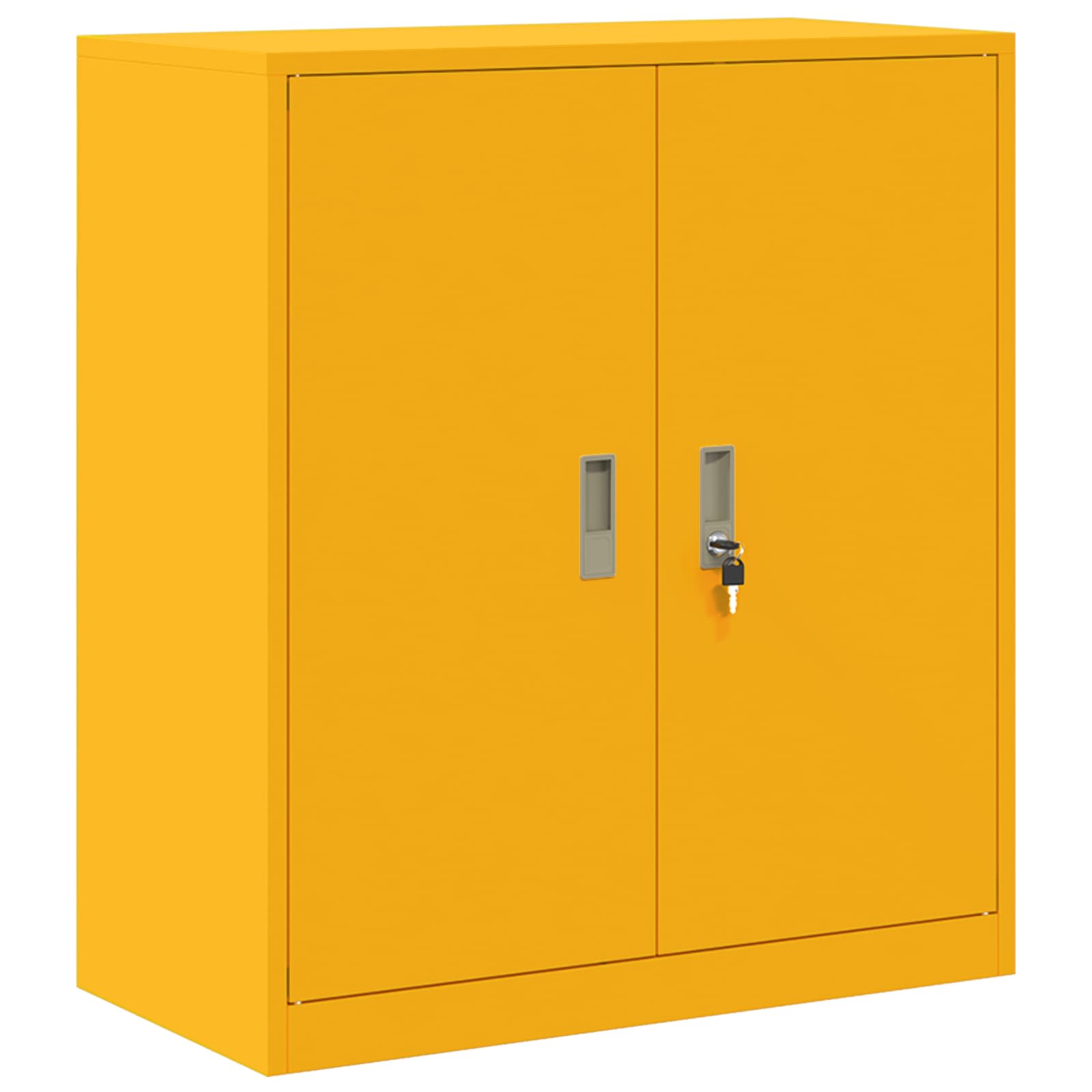 Opbergkast 2 st Mosterdgeel 80 x 40 x 160 cm Staal