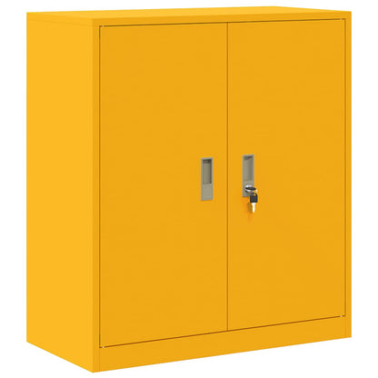Opbergkast 2 st Mosterdgeel 80 x 40 x 160 cm Staal