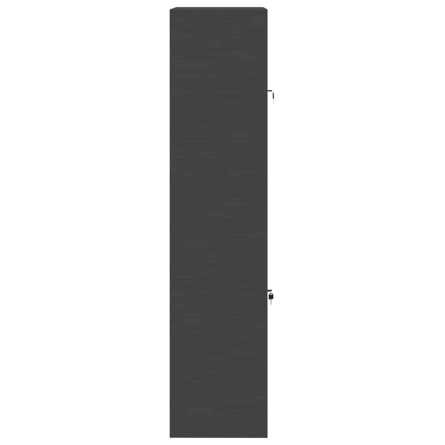 Opbergkast 2 st Zwart 80 x 40 x 175 cm Staal Vergrendelbaar