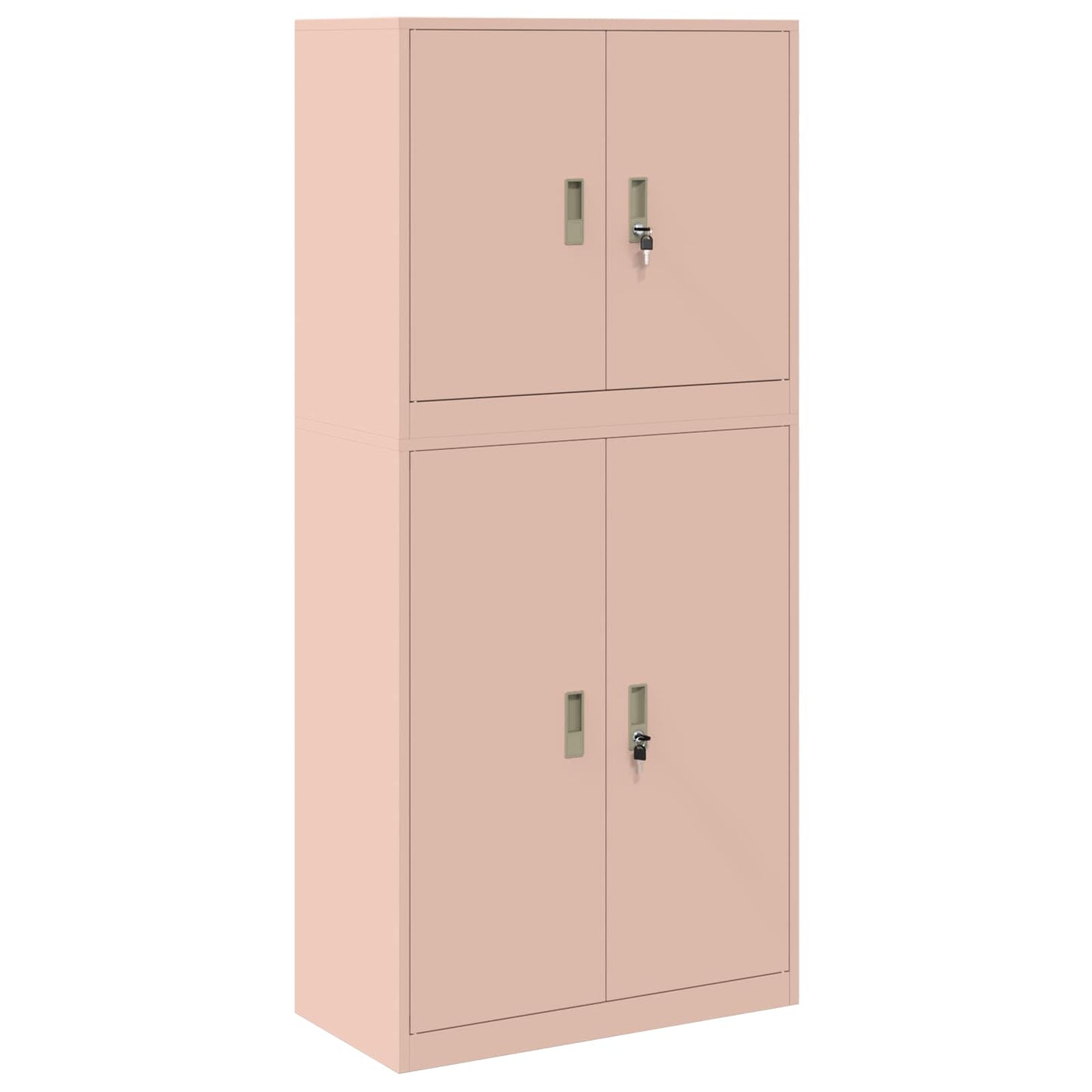 Opbergkast 2 st Roze 80 x 40 x 175 cm Staal Vergrendelbaar