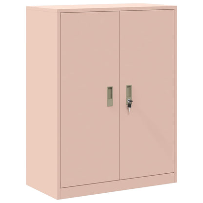 Opbergkast 2 st Roze 80 x 40 x 175 cm Staal Vergrendelbaar