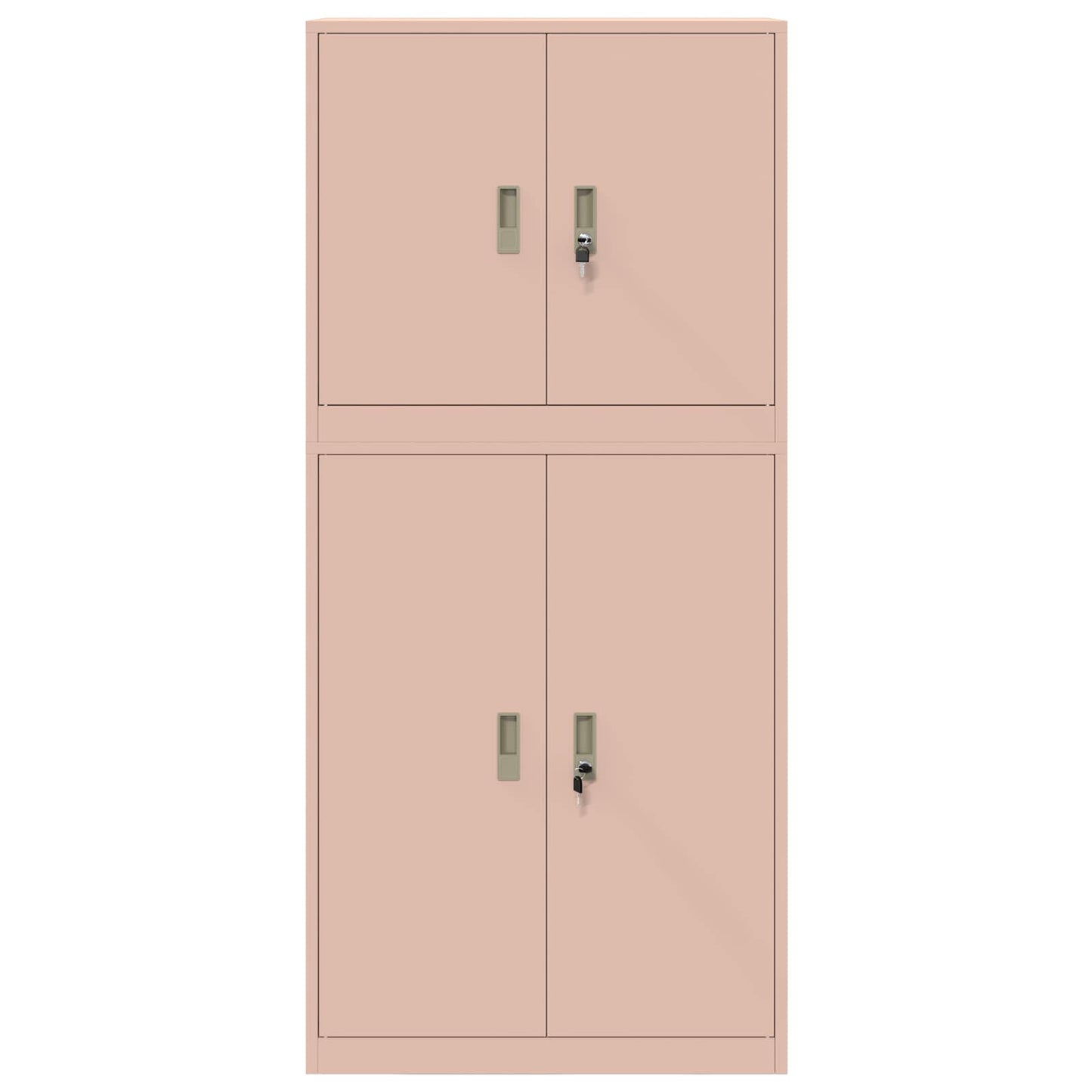 Opbergkast 2 st Roze 80 x 40 x 175 cm Staal Vergrendelbaar