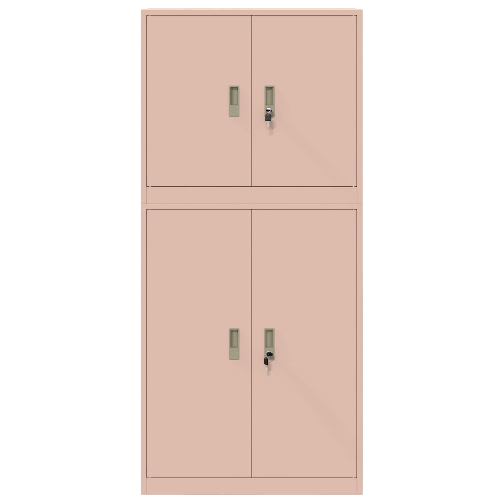 Opbergkast 2 st Roze 80 x 40 x 175 cm Staal Vergrendelbaar