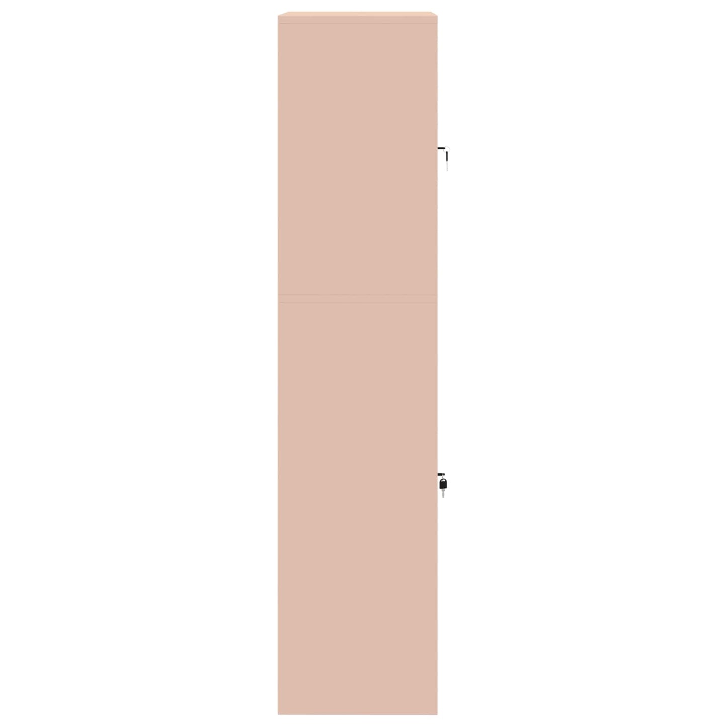 Opbergkast 2 st Roze 80 x 40 x 175 cm Staal Vergrendelbaar