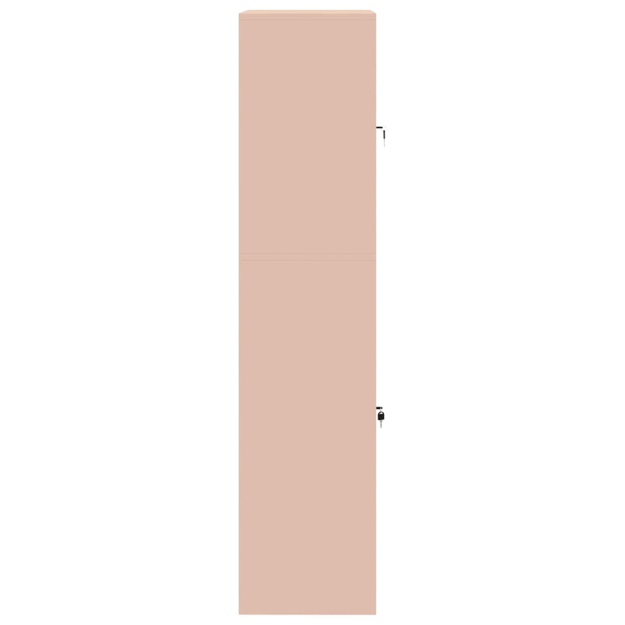 Opbergkast 2 st Roze 80 x 40 x 175 cm Staal Vergrendelbaar
