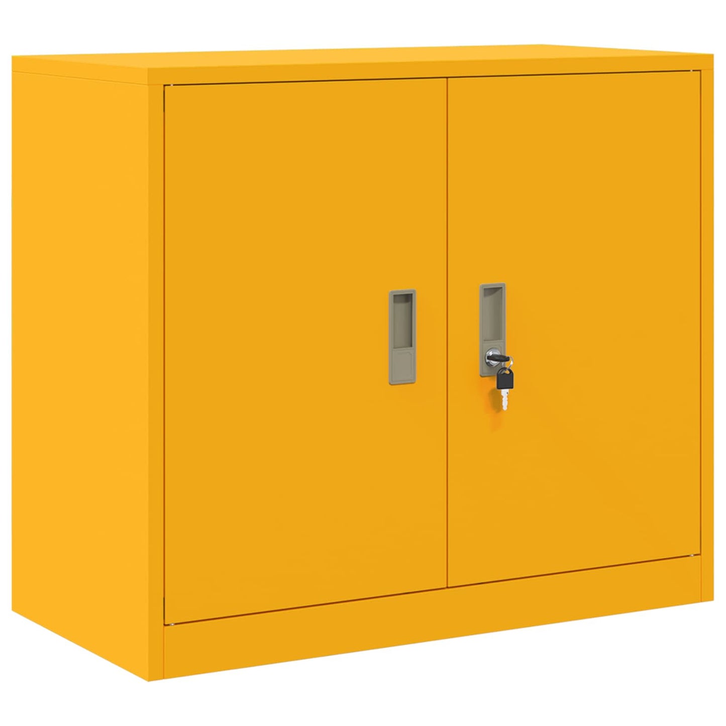 Opbergkast 2 st Mosterdgeel 80 x 40 x 175 cm Staal