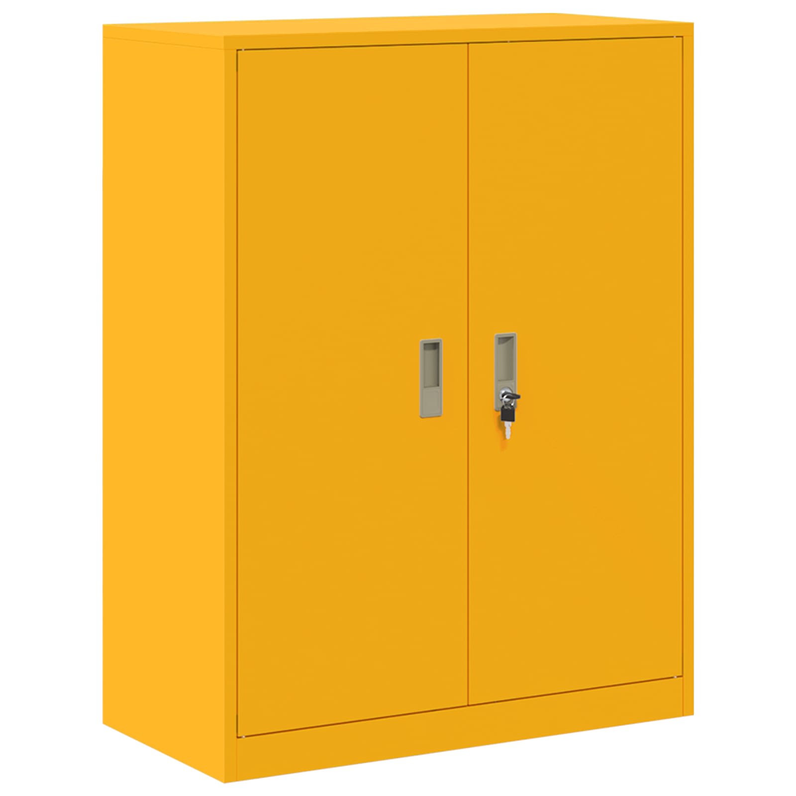 Opbergkast 2 st Mosterdgeel 80 x 40 x 175 cm Staal