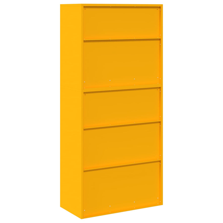 Opbergkast 2 st Mosterdgeel 80 x 40 x 175 cm Staal