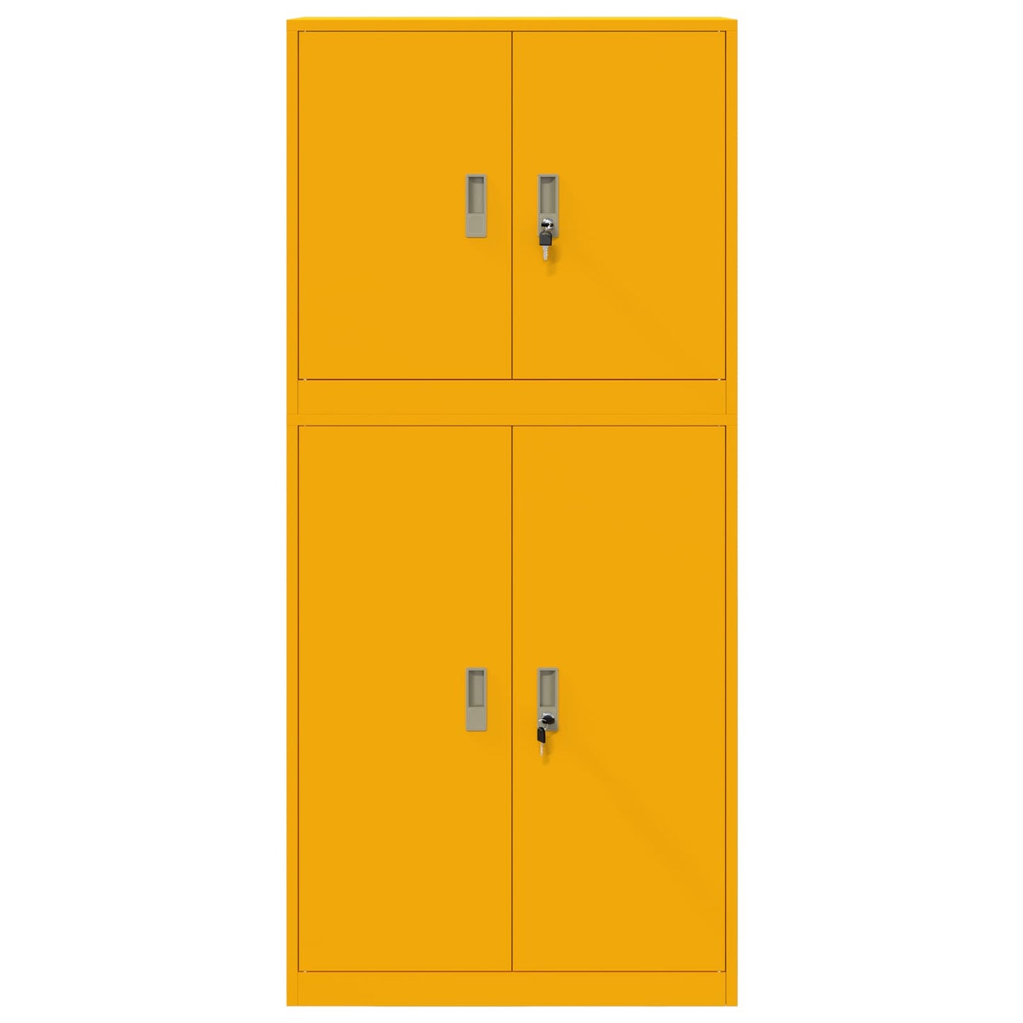 Opbergkast 2 st Mosterdgeel 80 x 40 x 175 cm Staal