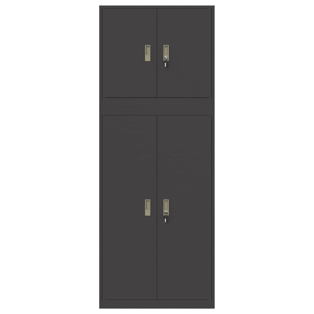 Opbergkast 2 st Zwart 80 x 40 x 210 cm Staal Vergrendelbaar