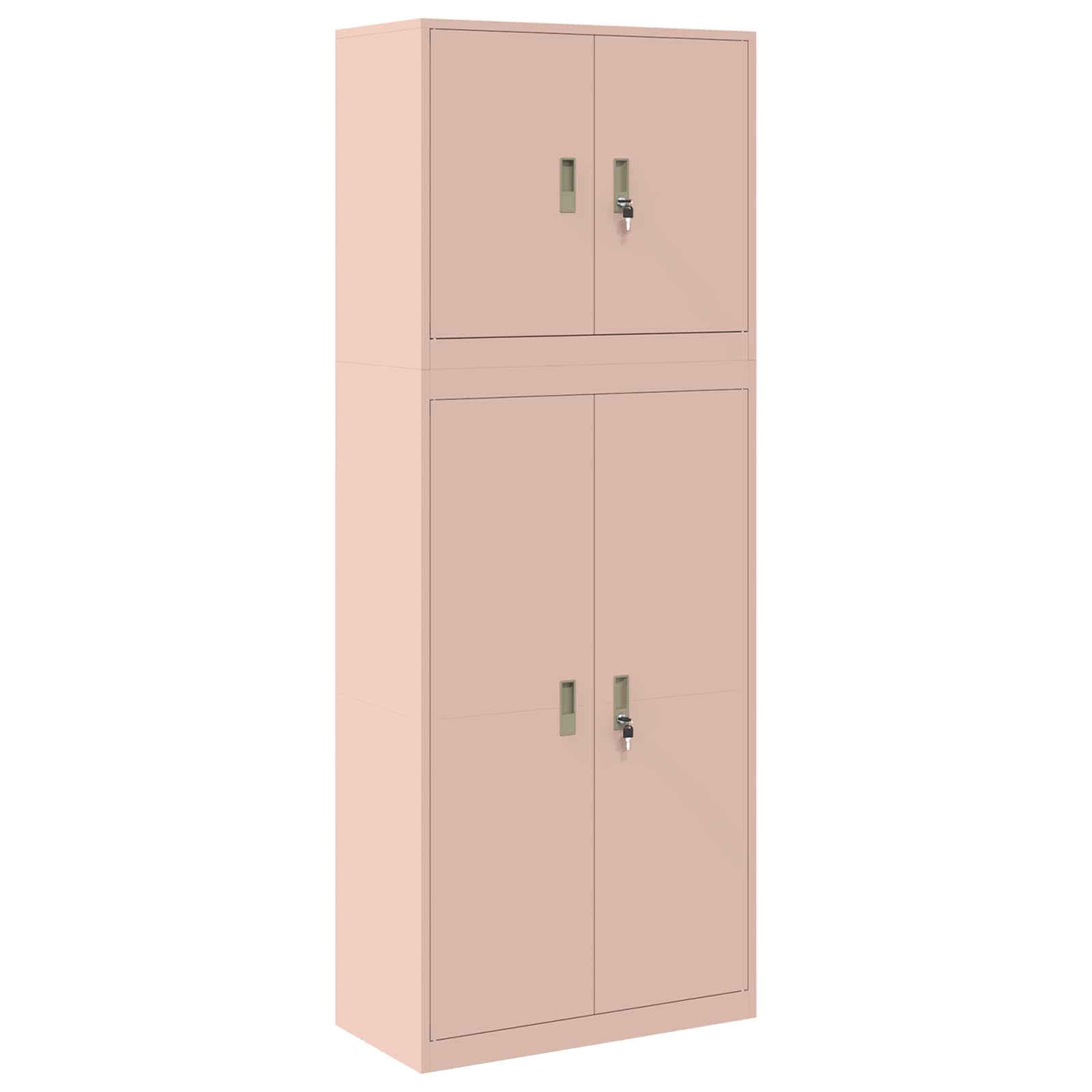 Opbergkast 2 st Roze 80 x 40 x 210 cm Staal Vergrendelbaar