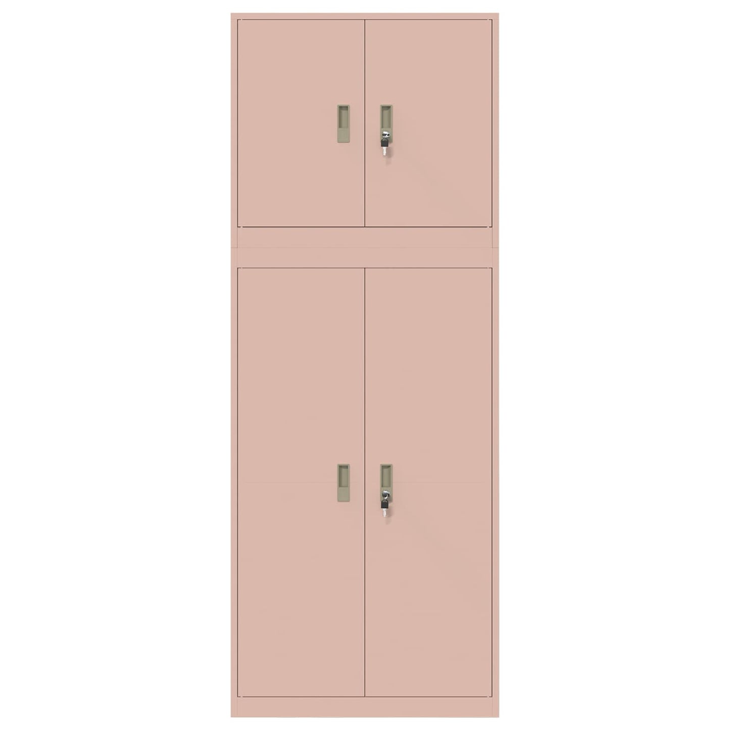 Opbergkast 2 st Roze 80 x 40 x 210 cm Staal Vergrendelbaar